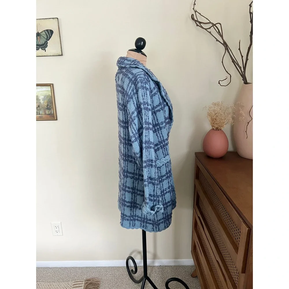 Vintage Modern Soul Plaid‎ Cardigan Sweater Jacket